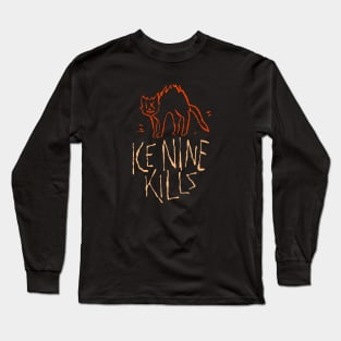 Ice Music Nine Band Kills  – INK Halloween Cat Long Sleeve T-Shirt